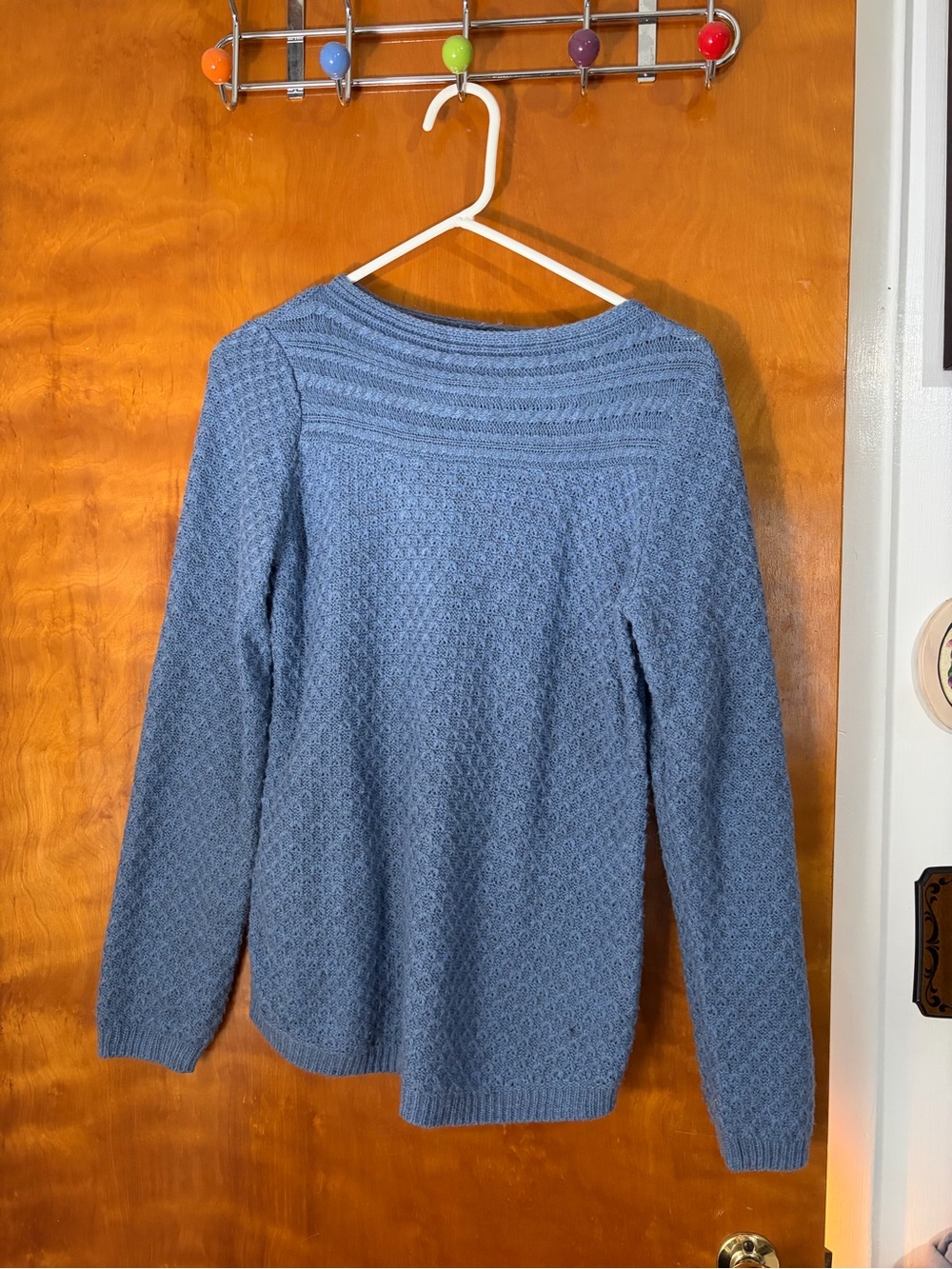 croft & barrow Dusty Blue Textured Crewneck Sweater